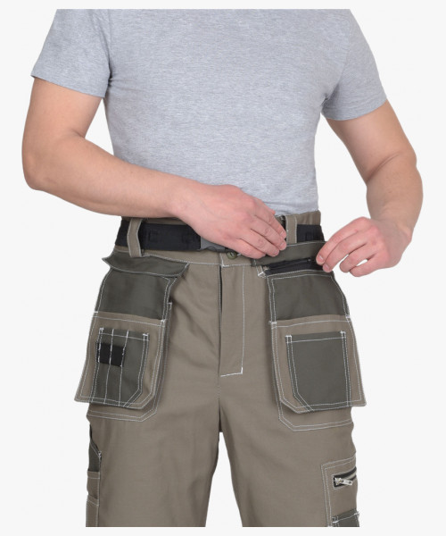 Брюки СИРИУС-ТОКИО т. песочный с хаки 100% х/б пл. 265 г/кв.м