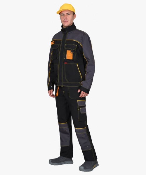 Куртка СИРИУС-АГАТ черный с темно-серым