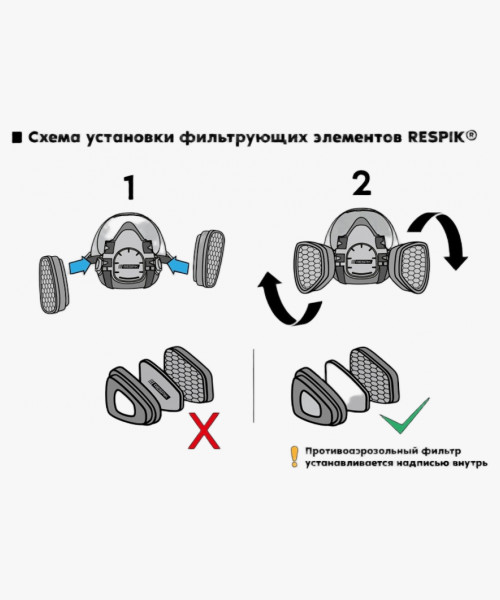 Комплект для защиты дыхания RESPIK® M800 A1P2 R