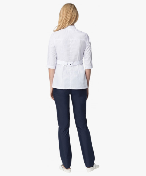 Костюм женский Орхидея (тк.ТиСи), белый/т.синий