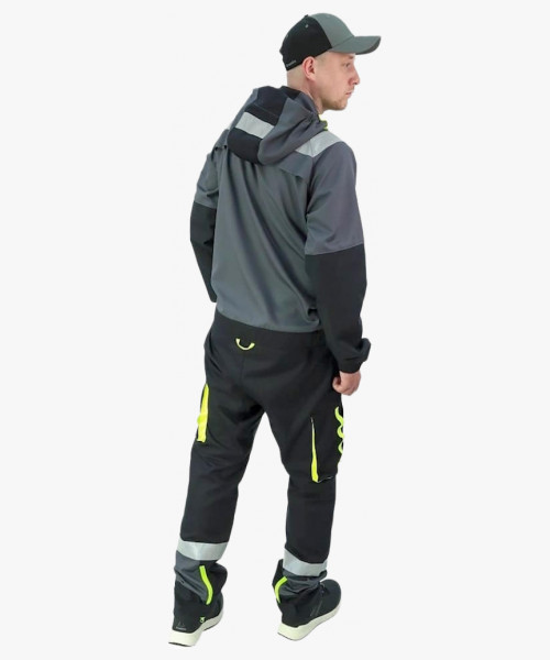 Комбинезон летний мужской Brodeks KS503, цвет серый, чёрный