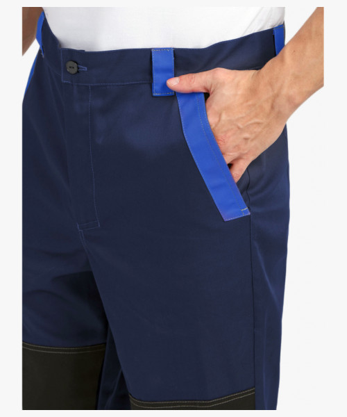 Костюм ProfLineBase-1 (тк. Твил, 210) брюки, т.синий/черный/васильковый