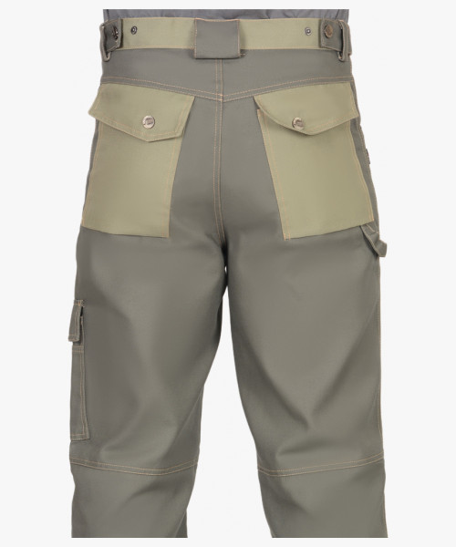 Брюки СИРИУС-ВЕСТ-ВОРК т.оливковый со св.оливковым пл. 275 г/кв.м