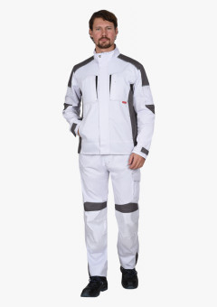 Куртка СИРИУС-ЦИТРИН белый со средне-серым