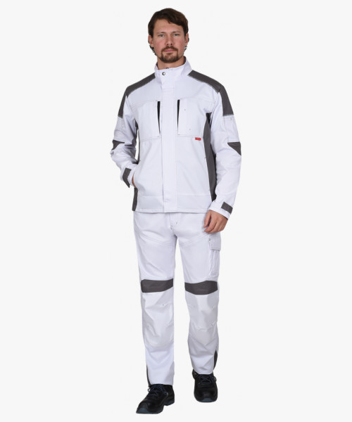 Куртка СИРИУС-ЦИТРИН белый со средне-серым