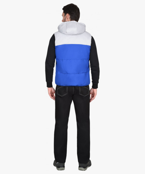 Жилет СИРИУС-ДРАЙВ (на подкладке флис) васильковый с жемчужным