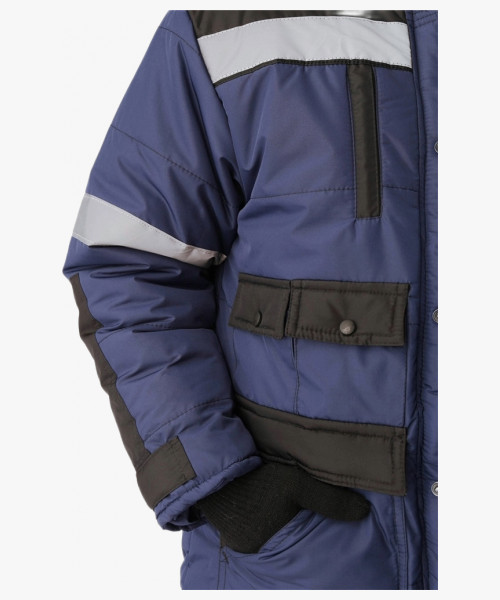 Костюм зимний Беркут (Таслан) п/к, темно-синий/черный