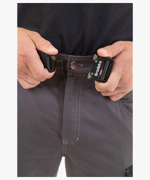 Ремень Brodeks KM102 + стрейч, цвет чёрный, длина 140 см