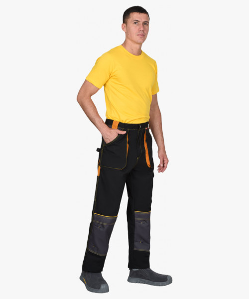 Брюки СИРИУС-АГАТ черный с темно-серым