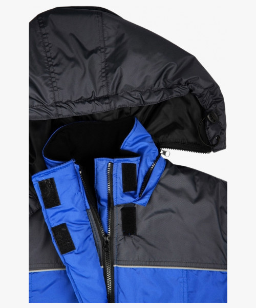 Куртка зимняя женская Сакрин (Дюспо), васильковый/темно-серый