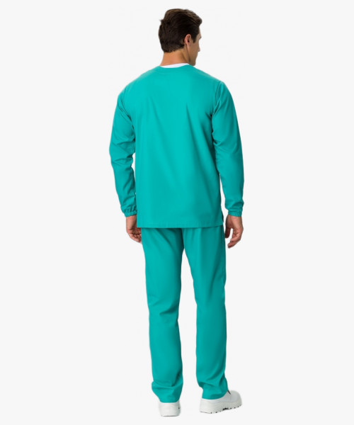 Мужской костюм ХАССП-База (ткань ТиСи, 120), бирюзовый