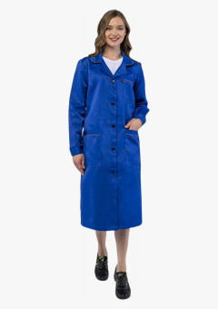 Халат женский для ИТР (тк.Смесовая,210), васильковый