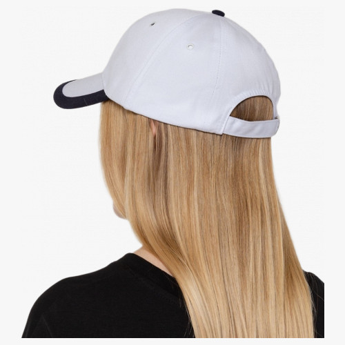 Бейсболка Honor, белая с темно-синим кантом