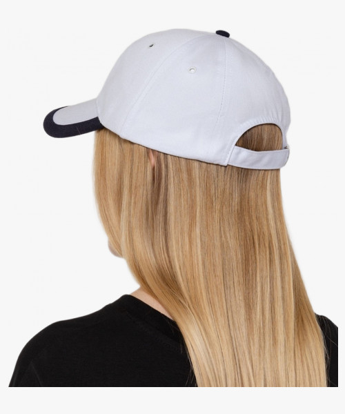 Бейсболка Honor, белая с темно-синим кантом