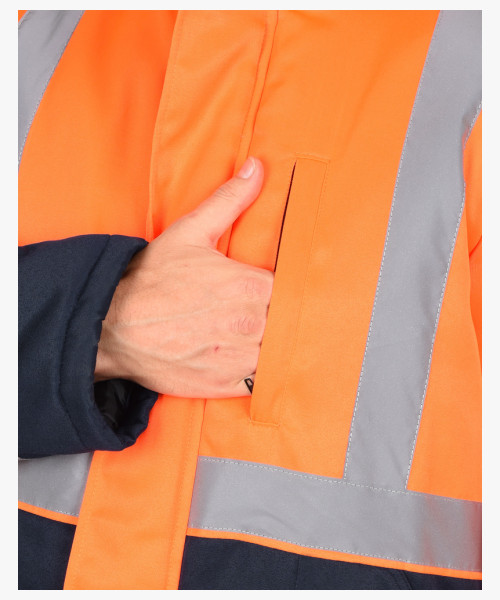 Костюм СИРИУС-МАГИСТРАЛЬ-3-РОСС куртка, п/к, синий с оранжевым и СОП