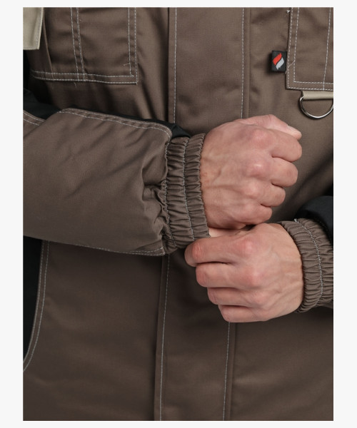 Костюм зимний Мега IMP (тк.Смесовая,240) брюки, коричневый/черный/бежевый