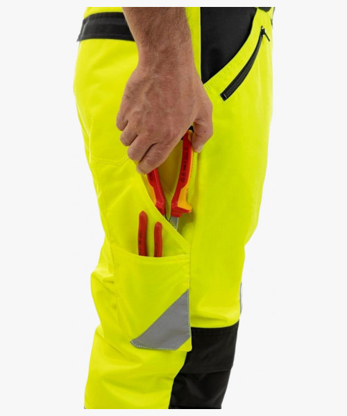 Брюки сигнальные зимние Brodeks KW308, цвет жёлтый, чёрный