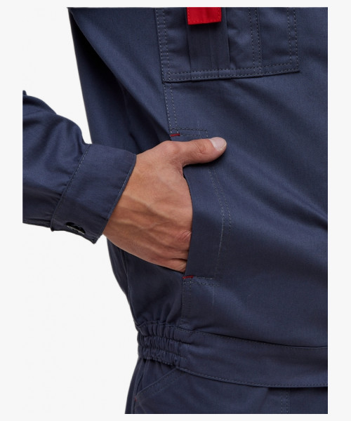 Костюм Флофт-1 СОП У. (тк.Саржа,250) брюки, т.серый/св.серый