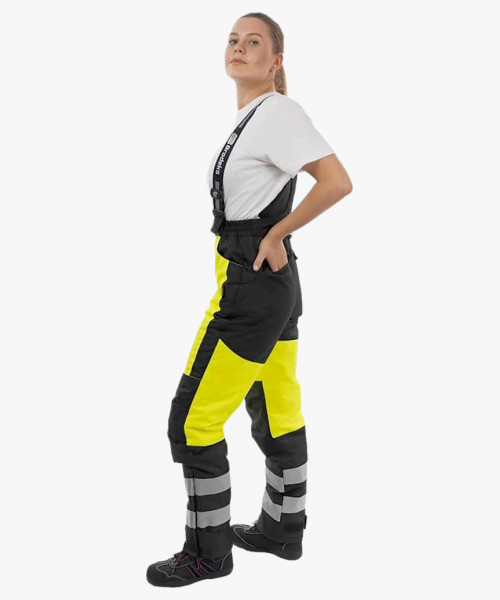 Брюки зимние сигнальные женские Brodeks KW330, цвет жёлтый, чёрный