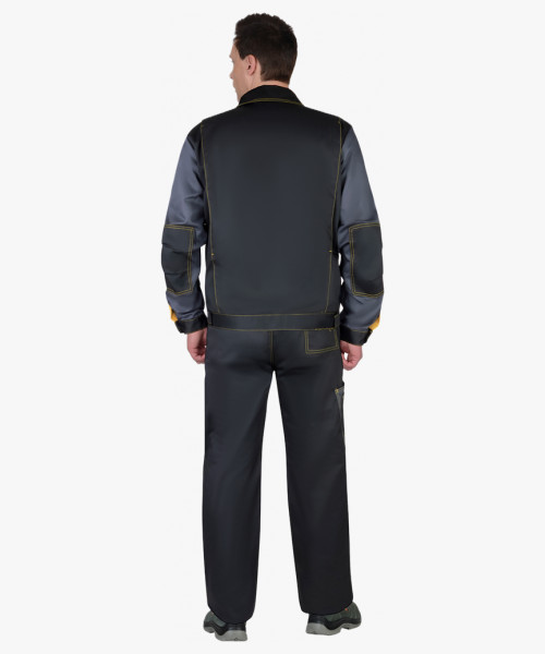 Костюм СИРИУС-ФАВОРИТ куртка, п/к, черный с темно-серым