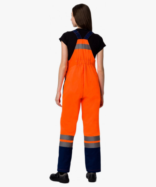 Костюм женский для дорожник (тк.Смесовая,210) п/к, оранжевый/т.синий
