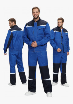 Костюм Строй-2 CH МВО (тк.Смесовая,280) п/к, васильковый/т.синий