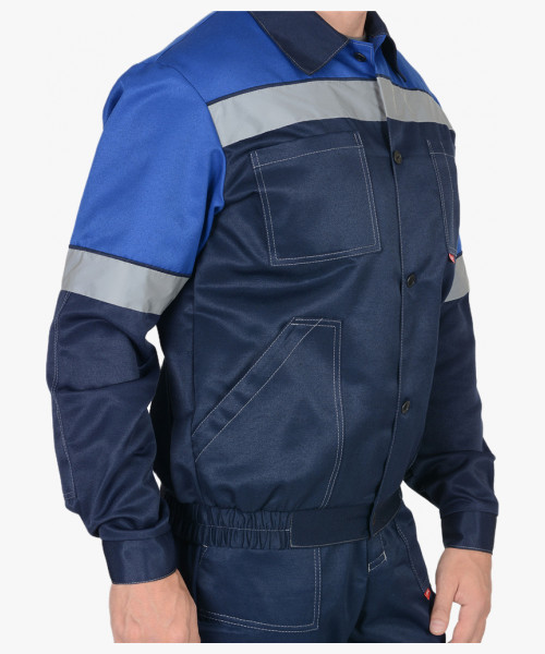 Костюм СИРИУС-ЛЕГИОНЕР куртка, п/к т.синий с васильковым СОП 50 мм