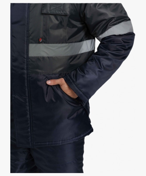 Костюм зимний Мегрес-2 СОП (тк.OxLine,90) п/к, т.серый/т.синий