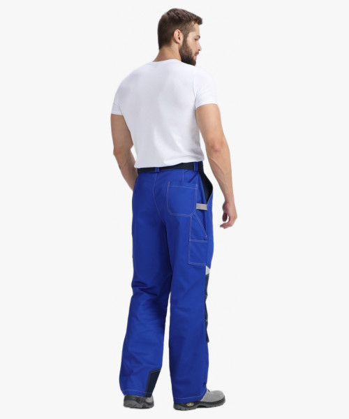 Костюм Вектрон-1 (тк.Смесовая,240) брюки, васильковый/т.синий/св.серый