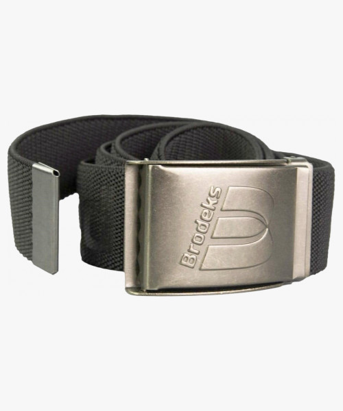 Ремень Brodeks KM128 + стрейч, цвет чёрный, длина 140 см