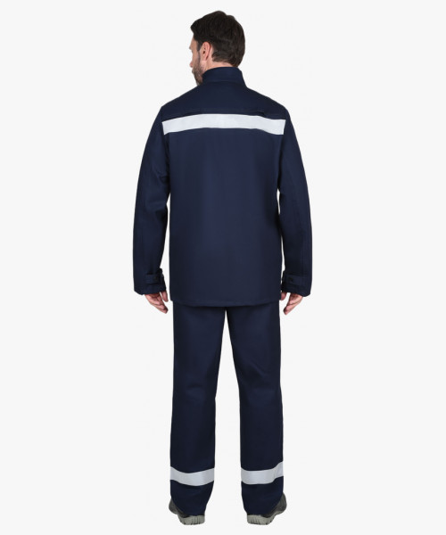 Костюм сварщика СИРИУС-ГЕРКУЛЕС летний: куртка, брюки темно-синий и СОП