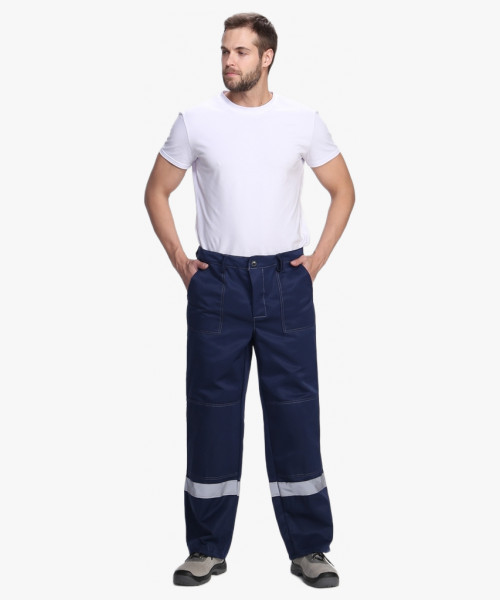 Костюм Лигор-1 СОП (тк.Смесовая,210) брюки РБ, т.синий/красный