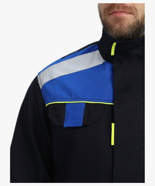 Костюм Бостон (тк.Саржа,320) брюки, т.синий/васильковый