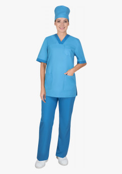 Костюм СИРИУС-СОФИЯ женский светло-голубой с синим