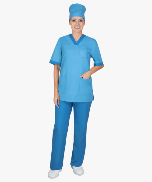 Костюм СИРИУС-СОФИЯ женский светло-голубой с синим