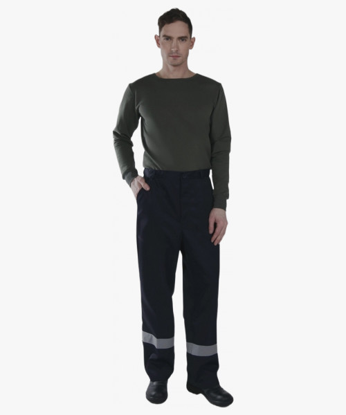 Костюм Лигор-1 СОП (тк.Смесовая,210) брюки, т.синий/серый