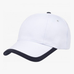 Бейсболка Honor, белая с темно-синим кантом