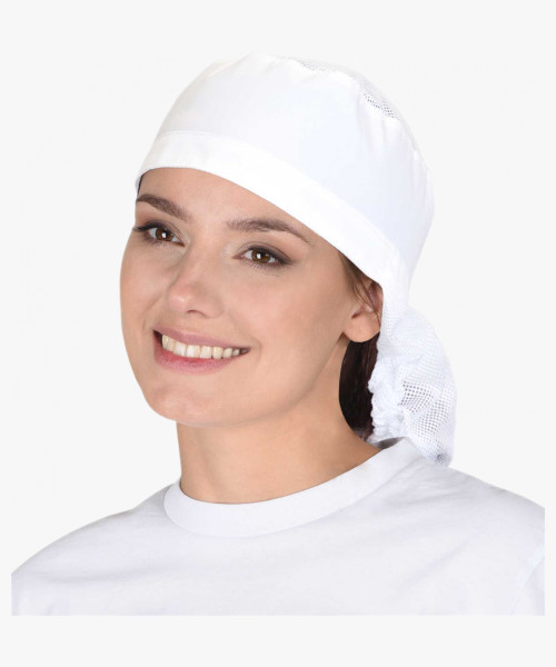 Колпак с сеткой белый, плотность 155 гр/м2