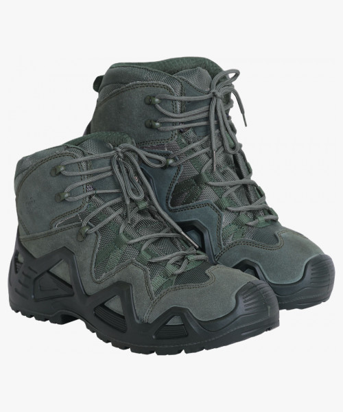 Ботинки СИРИУС-ДОЗОР замша (оливковые), ПУ-Нитрил