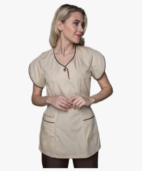 Костюм женский Мокко (тк.ТиСи,120), коричневый/бежевый