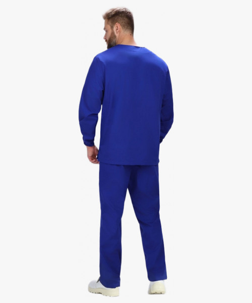 Мужской костюм ХАССП-База (ткань ТиСи, 120), васильковый