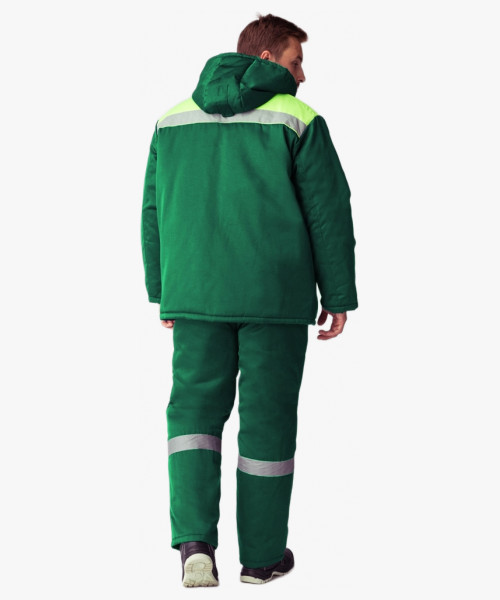 Куртка зимняя Экспертный-Люкс NEW (Смесовая, 210), зеленый/лимонный