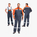 Костюм Бриготек-2 СОП (тк. Смесовая, 260) полукомбинезон, т.серый/оранжевый