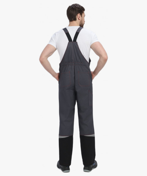 Костюм Строй-2 CH МВО (тк.Смесовая,280) п/к, т.серый/красный/черный