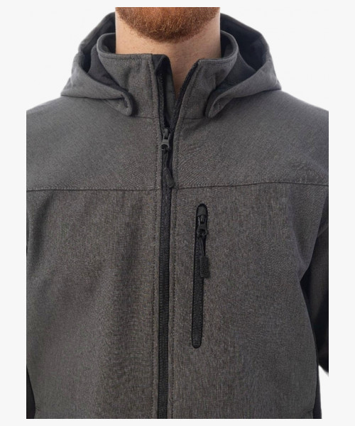 Куртка софтшелл летняя мужская Brodeks KS237, цвет серый, чёрный