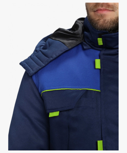 Костюм зимний Флофт-1 (тк.Смесовая,210) брюки, т.синий/васильковый