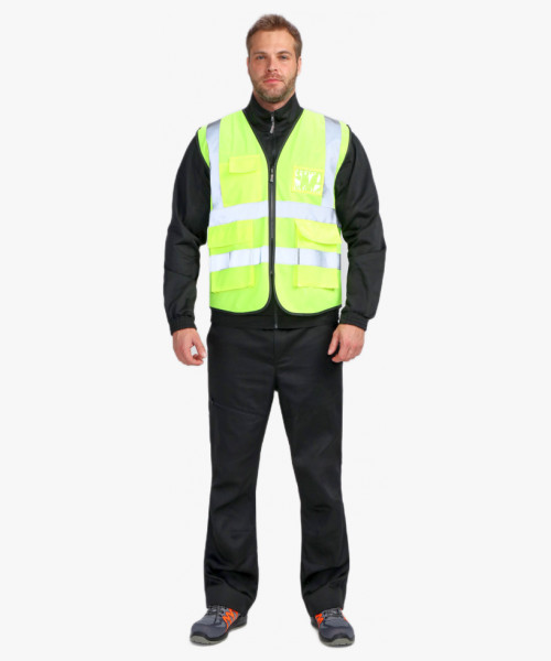 Жилет сигнальный ProfLineLeader СОП-4 (тк.Полиэфир,130), желтый