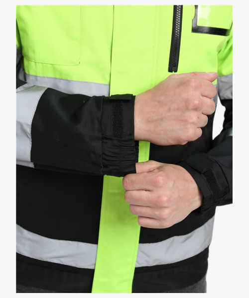 Куртка-трансформер сигнальная ProfLineSpecialist (тк.Смесовая МВО,240), желтый/черный