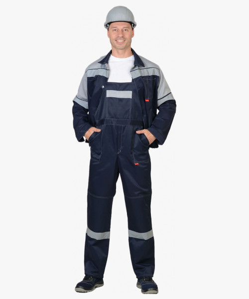 Костюм СИРИУС-ЛЕГИОНЕР куртка, п/к синий с серым СОП 50 мм