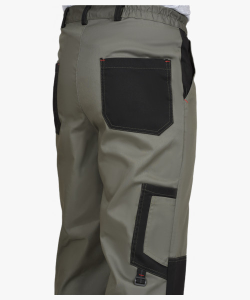 Костюм СИРИУС-СТАН куртка, брюки оливковый с черной и красной отделкой